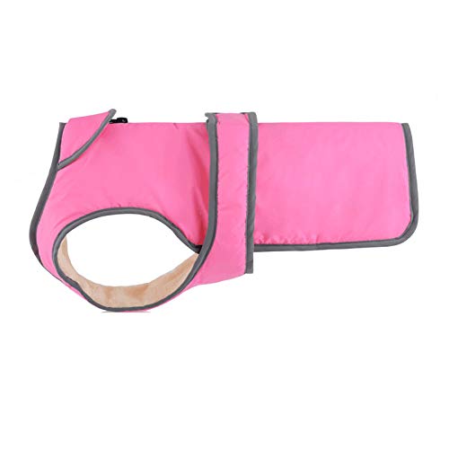 Haustierjacke Hundeweste und Brustschutz für mittelgroße und große Hunde, wasserabweisender Schneeanzug für Haustiere (2XL, rosa) von CHYIR