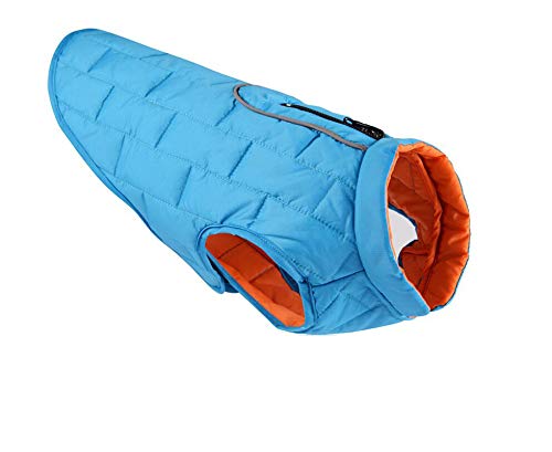 Reflektierende Haustierjacke und wendbare Hundeweste für mittelgroße und große Hunde, wasserabweisend, winddicht, Schneeanzug, Haustierbekleidung (XL, blau) von CHYIR