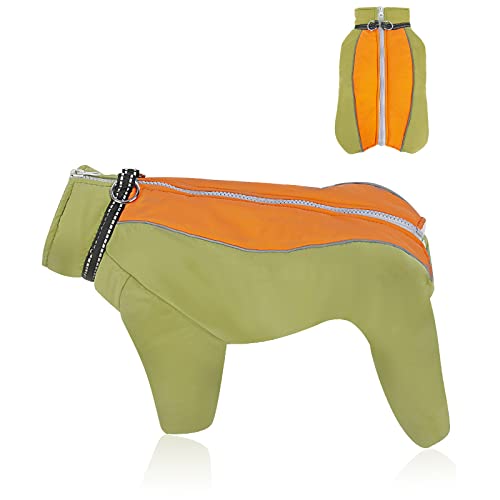 CHZIMADE Hund Wintermäntel, wasserdichte Hundejacke für Winter, Zip Up Fleece Hundeweste, Winddichte warme Ganzkörpermantel für kleine Hunde, Welpen Winterkleidung Reflektierende Outdoor Schneejacke von CHZIMADE