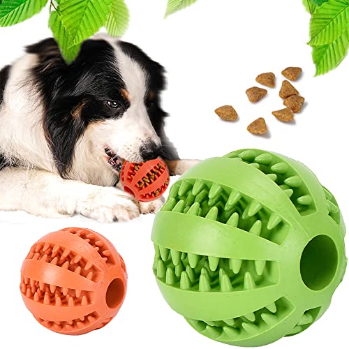 2Pcs Hundespielzeug Ball,Denta Fun Ball,Kauspielzeug Rubber Ball,Leckerlie Ball Hunde Klein,Hunde Zahnpflege Ball,Hundespielzeug aus Naturkautschuk,für kleine Hunde,Kauspielzeug für Leckerli -5cm von CHmiss