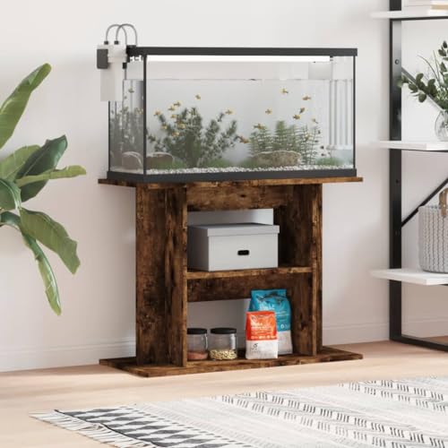 CIADAZ Aquariumständer Räuchereiche 80x35x60 cm Holzwerkstoff, Aquarium Unterschrank, Aquarium Schrank, Aquariumschrank, Aquarium Tisch, Aquarium Stands von CIADAZ