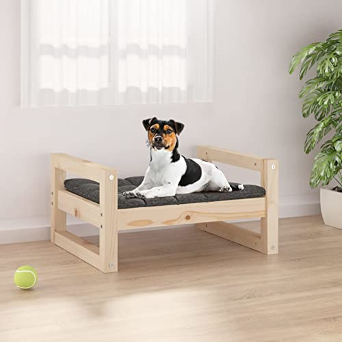 CIADAZ Hundebett 55,5x45,5x28 cm Massivholz Kiefer, Hundesofa, Hunde Bett, Hundekissen, Dog Bed, Kuschelbett Katzen, Hunde Couch, Hunde Sofabett, 821467 von CIADAZ