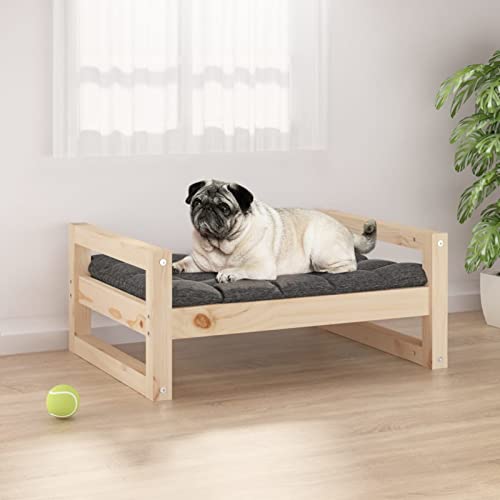 CIADAZ Hundebett 65,5x50,5x28 cm Massivholz Kiefer, Hundesofa, Hunde Bett, Hundekissen, Dog Bed, Kuschelbett Katzen, Hunde Couch, Hunde Sofabett, 821472 von CIADAZ