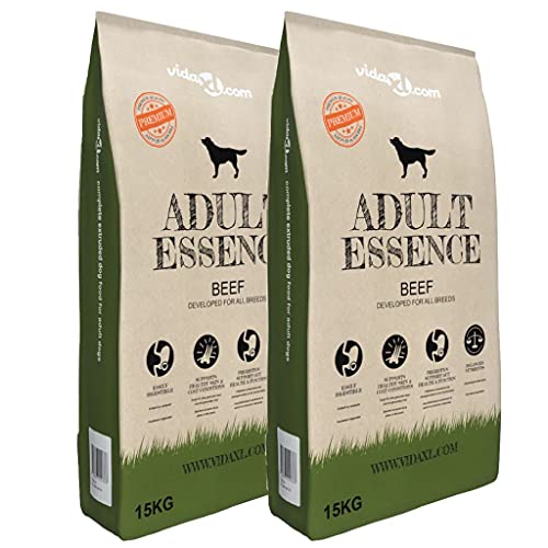 Premium-Trockenhundefutter Adult Essence Beef 2 x 15 Kg, CIADAZ Hundefutter Trocken, Dog Food, Hundefutter Aufbewahrung von CIADAZ