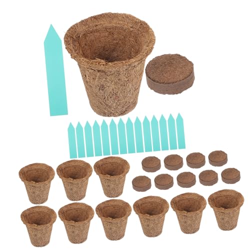 CIMAXIC 1 Set Kokospalmen Anzuchtbecken Pflanzwürfel Pflanztöpfe Pflanzwürfel Set Sukkulenten Gartenbedarf Pflanzen Pflanztopf Hydrokultur Garten Set Hydrokultur Kühlset von CIMAXIC