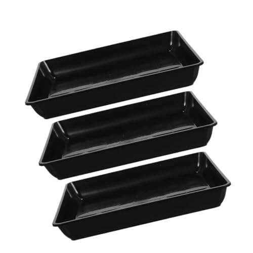 CIMAXIC 3 Stück Blumentopf Tablett Tabletts Abtropfschalen für Pflanzentöpfe blumenkübel untersetzer pflanzentopf untersetzer Pflanzenuntertasse Untersetzer für Blumentöpfe pp Black von CIMAXIC