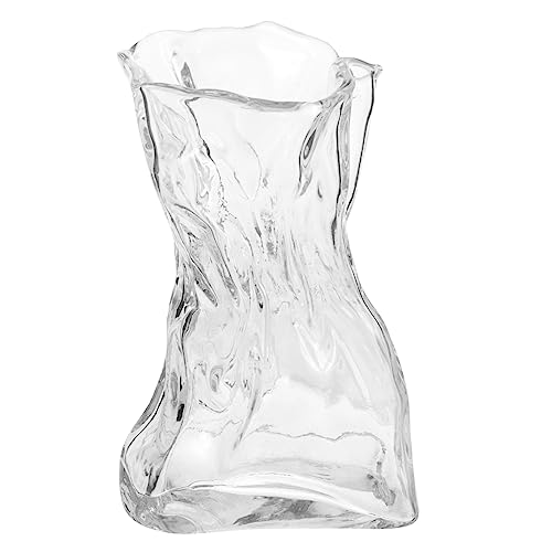 CIMAXIC Blumentopf Vase Kreative Unregelmäßige Blumenvase Aus Klarem Für Hydroponik Moderne Tischdekoration Für Wohnzimmer Und Esszimmer Kleine Größe Transparentes Design von CIMAXIC