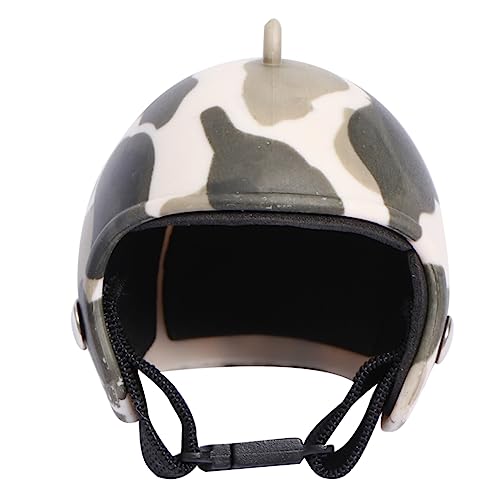 CIMAXIC Camouflage Hühnerhelm Für Haustiere Lustige Schutzkleidung Für Hühner Und Regenschutz Kreative Tierkostü Accessoires Für Vögel Und Hennen von CIMAXIC