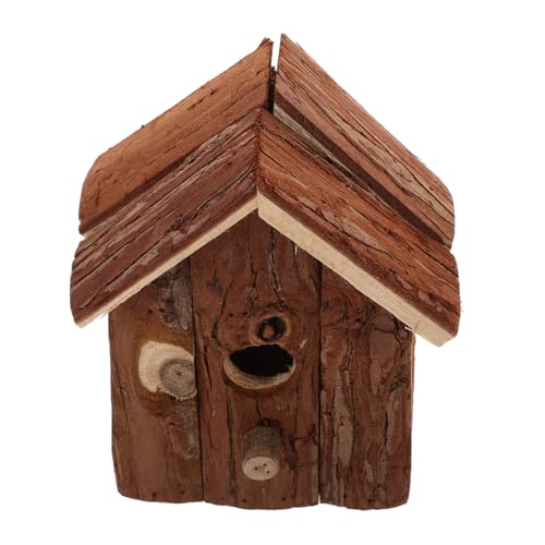 CIMAXIC Hängendes Vogelhaus aus Holz Brutnest Vögel Vogel-Dekor Birdie Wohnkultur Garten Vogelhaus Vogelnest aus Holz Haushalt Papagei Wildvogel schmücken das Vogelnest von CIMAXIC