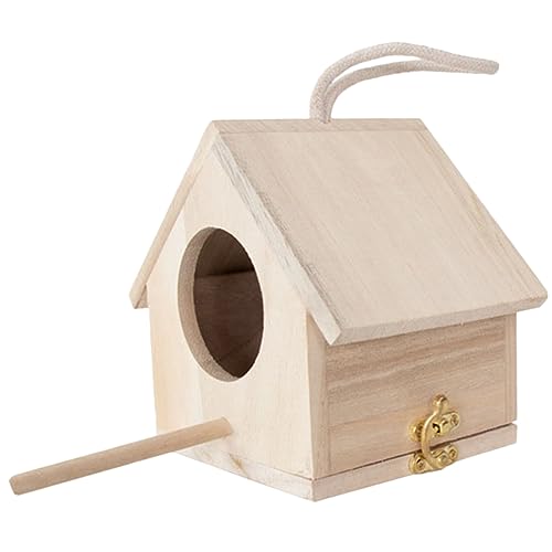 CIMAXIC Kleine Vogelhaus Futterstation Für Wildvögel Ideale Nistbox Für Den Garten Außenbereich Und Bastelsets Attraktives Futterhaus Für Vögel Naturfarbe Dekorativ von CIMAXIC