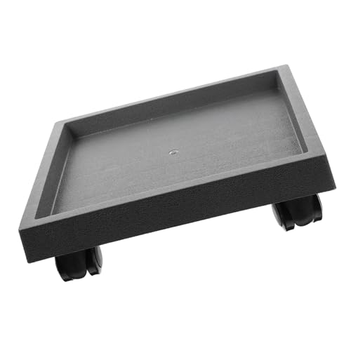 CIMAXIC Pflanzenroller Mit Rollen Schwerlast Pflanzenständer Aus Wasserfestem Material Quadratischer Blumentopf Tray Robustes Rollbrett Für Drinnen Und Draußen von CIMAXIC