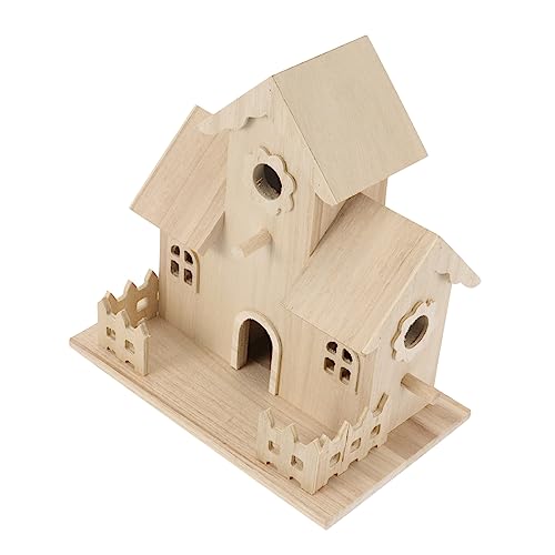 CIMAXIC Vogelnistkasten Aus Echtem Holz Heimdekoration Gartennest Ornament Vogelhaus Aus Holz Zartes Nest Künstlerisches Vogelnest Für Vögel Haustiere von CIMAXIC