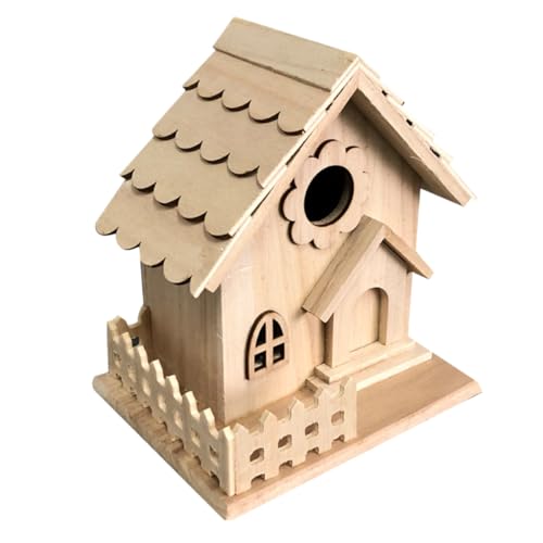 CIMAXIC hängendes Holzhaus Kaninchen holzig ästhetisch Vögel Terrasse büro Dekoration Office Decoration weihnchtsdeko bastelzeug ländliche Hausverzierung Vogelhaus Modell Hölzern von CIMAXIC