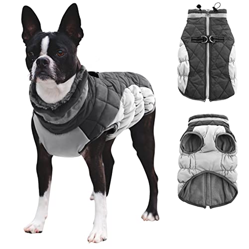 CITÉTOILE Hundemantel Winter,Wintermantel Hund,Hundemantel mit Geschirr, Warme Hundejacke für Kaltes Wetter, Hundemantel Wasserdicht mit Fleece Gefütterte, Winddichtes Reflektierend Winterweste von CITÉTOILE