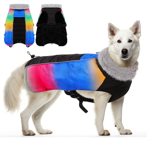 CITÉTOILE Hundemantel für Kleine Hunde,Hundemantel Winter,Winddichte Hundemantel mit Verstellbarem Verschluss,Hundejacke Kleine Hunde Mit Taschen Können Müllsäcke Tragen von CITÉTOILE