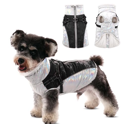 CITÉTOILE Hundemantel Winter,Warmer Hundemantel mit Geschirr, Wasser & Winddichte Reflektierender Wintermantel Hund, Hundejacke mit Reißverschluss und Stehkragen für Grosse Hunde, 2XL von CITÉTOILE