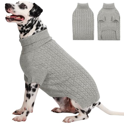 CITÉTOILE Hundepullover für Kleine Mittelgroße Große Hund,Winter Warm Gestrickt Hunde Pullover,Waschbar Rollkragen Strickpullover Hundemantel, Hundepulli für Dackel,Französische Bulldogge usw von CITÉTOILE