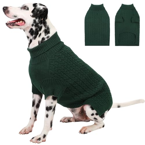 CITÉTOILE Hundepullover für Kleine Mittelgroße Große Hund,Winter Warm Gestrickt Hunde Pullover,Waschbar Rollkragen Strickpullover Hundemantel, Hundepulli für Dackel,Französische Bulldogge usw von CITÉTOILE