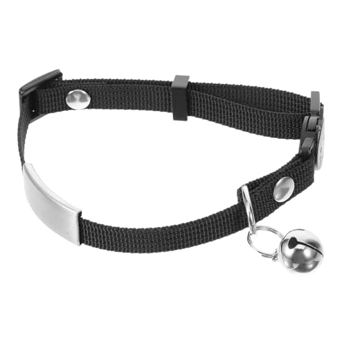 Anti-Verlust- verstellbares Welpenhalsband Katzenhalsband abbrechen Pu Kitten katzenzubehöhr Haustierhalsbänder für Katzenhalsbänder Polyester Black CIYODO von CIYODO