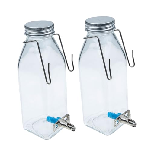 CIYODO 1 Satz Kaninchenkäfig-Wasserflasche Hasen wasserspender hasentrinkflaschen Futterspender Karaffen Meerschweinchen Wasserkocher Haustier Kaninchen Wasserhalter Käfighasentränke Glas von CIYODO