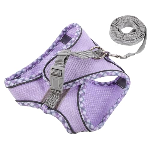 CIYODO 1 Satz Katzenleinenweste Hundeleine hundegurt Hunde zubehör Hunde Accessories tragegeschirr für Hunde katzenklo Tragbares Welpengeschirr tragbare Hundeweste Polyester Violett von CIYODO