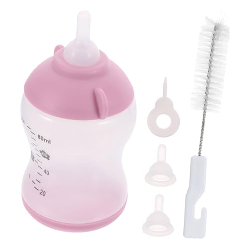 CIYODO Flaschen Für 5-teiliges Stillflaschen-Set Für Haustiere 80 Ml Pflege Für Neugeborene Und Kätzchen Stillflasche Für Welpen Und Kätzchen Zubehör Für Haustiere von CIYODO