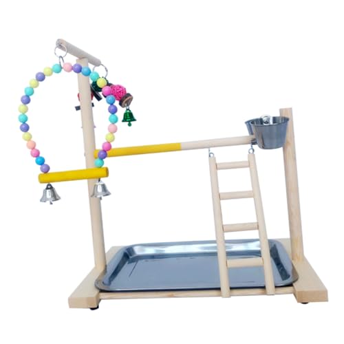 CIYODO 1 Set Papageien Trainingsrahmen Spielzeug Für Vögel Vogelspielplatz Mit Futterspender Vogelleiter Spielzeug Nymphensittiche Fitnessstudio Nymphensittiche Spielplatz von CIYODO