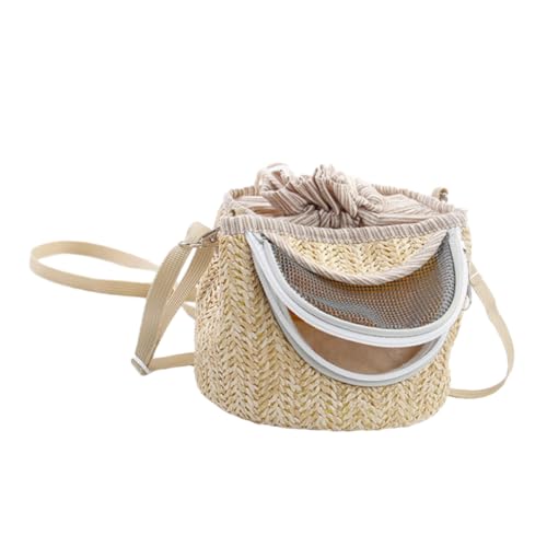 CIYODO Hamster Haustier Outdoor Reisetasche Kleintier Träger Warm Bequem Stroh Woven Material von CIYODO