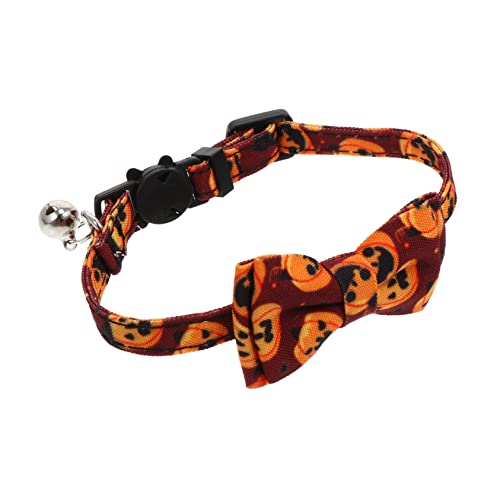 CIYODO Halloween Hundehalsband Mit Schleife Weiches Material Haustier-Accessoire Zum Anziehen Geeignet Für Partys von CIYODO