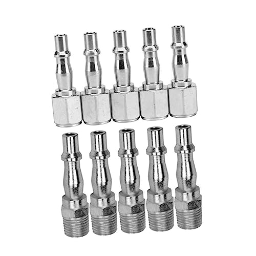 CIYODO 10er Set 1/4 BSP Pneumatische Schnellverbinder Push Gerade Anschlüsse Für Luftschläuche Und Kompressoren UK Stil von CIYODO