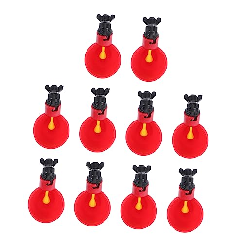 CIYODO 10PCS Geflügel Wasser Trinkbecher Wachtel Taube Huhn Vögel Rot Sicher Bequem Landwirtschaft Ausrüstung von CIYODO