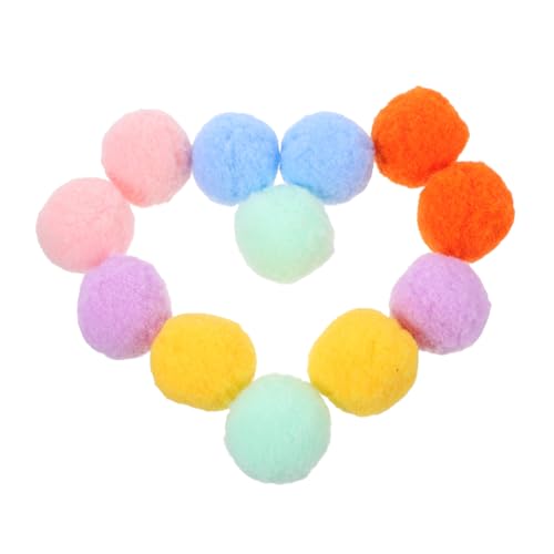 CIYODO Katzenball Set Interaktive üsch Spielbälle Aus Polyester Für Katzen Und Kätzchen Fördert Spiel Und Bewegung Für Drinnen Niedliche Regenbogenfarben von CIYODO