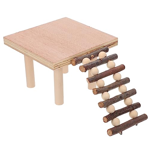 CIYODO 1Stk Hamsterstall kleintierspielzeug Kleintier Spielzeug Turdle-Spielzeug Kletterplattform für Tiere Spielzeuge Käfigspielzeug für Meerschweinchen Leiterspielzeug aus Holz hölzern von CIYODO