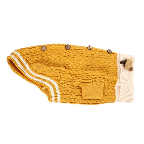 CIYODO 1Stk Kleidung für Haustiere Pullover für kleine Hunde gestrickte Welpenpullover Dog Clothes for small Dogs hundewintermantel Rollkragenpullover für Haustiere Haustier-Outfit Yellow von CIYODO