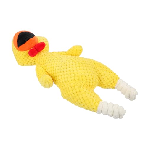 CIYODO 1Stk Spielzeug chew Toy funnytoys plüschtiere Plush Toy hundeartikel Hundezahnplüsch Hund Küken Beißring zahnendes Küken Tier kauen Hund klingendes Küken Hund beißt Küken Yellow von CIYODO