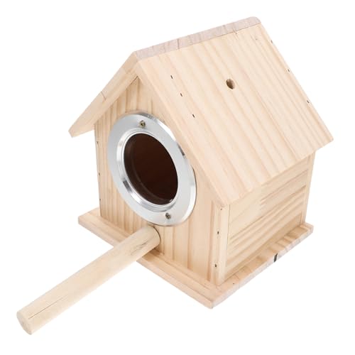 CIYODO 1pc Sittich Nistkasten Holz Wellensittich Nistkästen Vogel Zucht Box Vögel Nest Hause Outdoor Dekoration Größe M von CIYODO