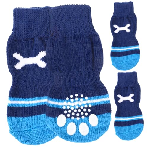 CIYODO 2 Paar Haustier Socken Weiche Hundesocken Kompakte Haustiersocken rutschfeste Welpensocken Waschbare Haustiersocken Haustier Hund Socken Austauschbare Hundesocken Baumwolle von CIYODO