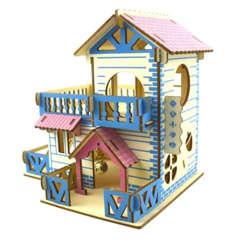 CIYODO 2 STK Hamster Doppel Villa Haustier-Hamster-Villa Natürliches Versteck Für Hamster Hamsterspielplatz Meerschweinchen Plüsch Kaninchenhaus Haustier Hamsterhaus Igelhaus Hölzern von CIYODO