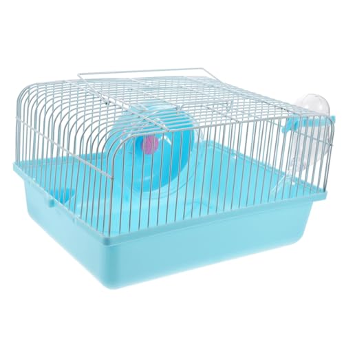 CIYODO 2 Sätze Hamsterkäfig Spielzeughamster Hamsterheime Hamsterrad für Käfig Hamsternest Hamster käfig Hamster cage Haustier Hamster- -Spielzeug Hamster Hütte Plastik Blue von CIYODO