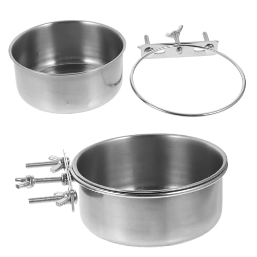 CIYODO 2 stücke Hundenäpfe Heavy Duty Edelstahl Haustier Schüssel Set Hundefutter und Wasser Schüssel Haustier Versorgung für Hause von CIYODO