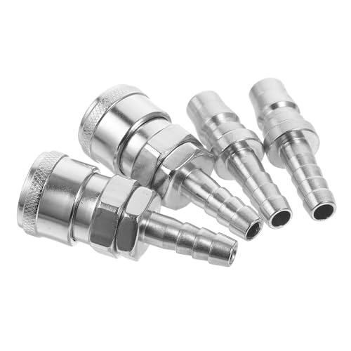 CIYODO 2 Stück Mini Schraub Pneumatik Rohrdüsen 8 Ph Schnellkupplungsanschlüsse Für Luftschlauch Kompressor Silber Ideal Für Adapter Und Verbindung Von Luftpumpen Und von CIYODO