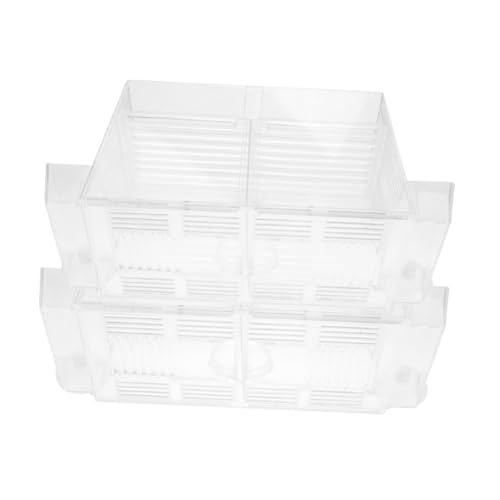 CIYODO 2 Stücke Boxen Brutkasten für Jungtiere Fall Fischzucht Aquarienteiler Betta Aquarium trennwand Zuchtbox für Fischbrut Aquarien Brutkasten Separator Lebensraum für Schildkröten Abs von CIYODO