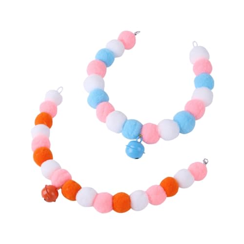 CIYODO 2 Stücke Pet Elastische Tierhals-Ornamente Neckringe Wolle Ball Pet Supplies von CIYODO