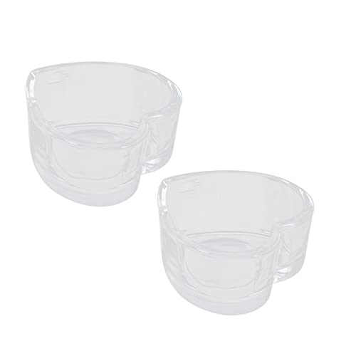 CIYODO Nutriups 2st Futternapf Für Hamster Tränkeschale Für Hamster Wasserspender Für Ratten Kleintier Zubehör Hamsterzubehör Welpen Zubehör Rattenzubehör Kompakte Rattenschale Glas Transparent von CIYODO