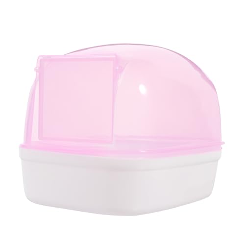 CIYODO 2St Hamsterbad Wannen Chinchilla-Accessoire Chinchilla-Badehaus Hamster sandbad Hamster Sand Bath Badewanne sichtbarer Hamsterbehälter Hamsterwanne aus Kunststoff Plastik Rosa von CIYODO