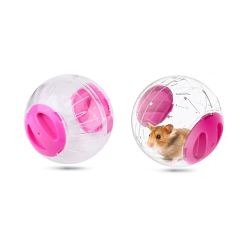 CIYODO 2St Kleiner Laufball für Haustiere Hamster Spielzeug hamsterspielzeug Hamster-Laufball Hamster-Laufrad Kleiner Hamster Mini-Hamster Hamster-Gymnastikball Laufball für Hamster Rosa von CIYODO