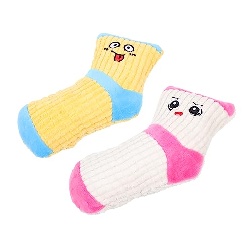 CIYODO 2St Plüschtiere für Haustiere Sockenförmiges Hundespielzeug weiche Socken Hundespielzeug Plüschspielzeug für Hunde Funny Toys Fun Toy Hundetrainingsspielzeug Haustier Plüschtier von CIYODO