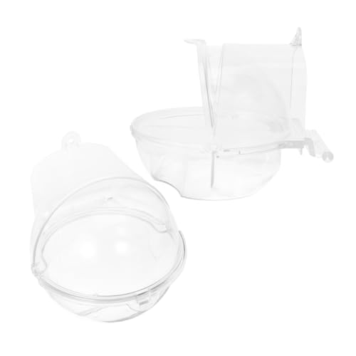 CIYODO 2Pcs Vogel Badewanne Papagei Duschen Box Haustier Vogel Bad Box für Sittiche Kanarienvögel von CIYODO