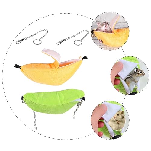 CIYODO 2st Hängematte Hängebett Für Kleintiere Zuckergleiter Bett Kleines Tierbett Wintertiere Hamsterbett Rattenschlafsack Meerschweinchen Hängebett Hamsterkäfig Hamster Warm Fussel von CIYODO