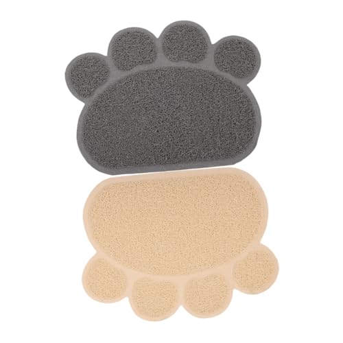 CIYODO 2st Katzenstreu Matte Hundegeschirr Matten Katzentoilette Katzenstreu Fangmatte Hundenapf Tischset Katzenfuttermatte Matten Für Haustierfutter Streuverfolgungsmatte Essensmatte PVC von CIYODO